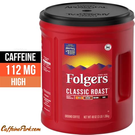 folgers caffeine mg